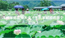 手机策略游戏大全（手机策略游戏哪个好玩）