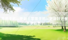 苹果手机ios更新（苹果手机ios更新好还是不更新好）