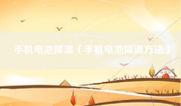 手机电池降温（手机电池降温方法）