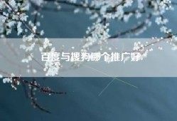百度与搜狗哪个推广好