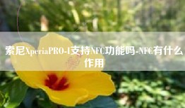 索尼XperiaPRO-I支持NFC功能吗-NFC有什么作用