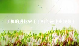 手机的进化史（手机的进化史视频）