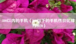 800以内的手机（800以下的手机性价比排行2020）