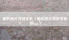 相机照片传到手机（相机照片传到手机的app）