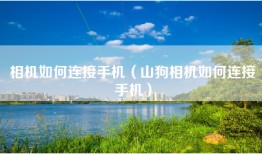相机如何连接手机（山狗相机如何连接手机）
