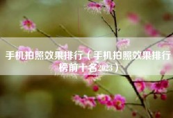 手机拍照效果排行（手机拍照效果排行榜前十名2023）
