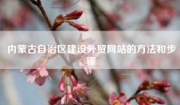 内蒙古自治区建设外贸网站的方法和步骤