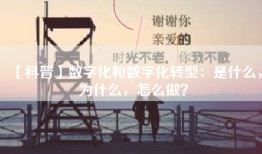 【科普】数字化和数字化转型：是什么，为什么，怎么做？