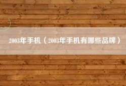 2003年手机（2003年手机有哪些品牌）