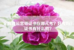 全媒体运营师证书在哪儿考？好考吗？证书有什么用？