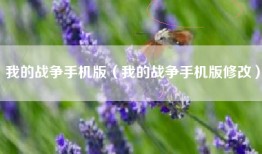 我的战争手机版（我的战争手机版修改）
