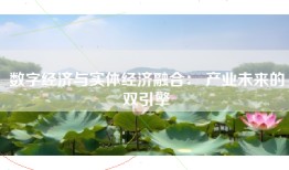 数字经济与实体经济融合： 产业未来的双引擎