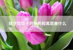 除夕吃饺子的来历和寓意是什么