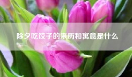 除夕吃饺子的来历和寓意是什么