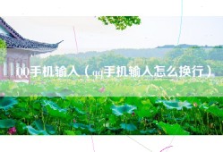 QQ手机输入（qq手机输入怎么换行）