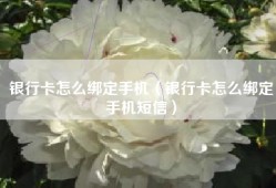 银行卡怎么绑定手机（银行卡怎么绑定手机短信）