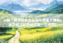 nfc碰一碰支付系统私有化部署大揭秘！操作模式和收益效果一文讲清！