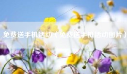 免费送手机活动(免费送手机活动图片)