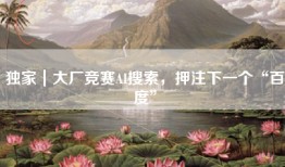 独家｜大厂竞赛AI搜索，押注下一个“百度”