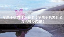 苹果手机为什么会卡（苹果手机为什么会卡顿反应慢）