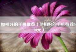 照相好的手机推荐（照相好的手机推荐3000元）