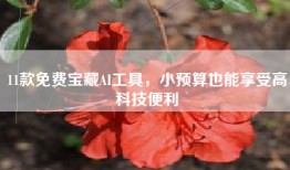 11款免费宝藏AI工具，小预算也能享受高科技便利