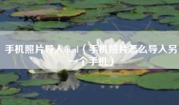 手机照片导入ipad（手机照片怎么导入另一个手机）