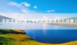 手机迅雷限速（手机迅雷限速怎么设置）