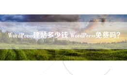 WordPress建站多少钱 WordPress免费吗？