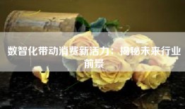 数智化带动消费新活力：揭秘未来行业前景