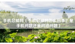 手机总掉网（手机总掉网怎么回事？是手机问题还是网络问题）