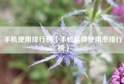 手机使用排行榜（手机品牌使用率排行榜）