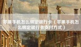 苹果手机怎么绑定银行卡（苹果手机怎么绑定银行卡支付方式）