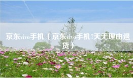 京东vivo手机（京东vivo手机7天无理由退货）