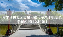 苹果手机怎么老是闪退（苹果手机怎么老是闪退什么问题）