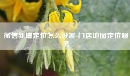 微信新增定位怎么设置-门店地图定位服务