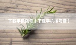 下载手机拨号（下载手机拨号键）