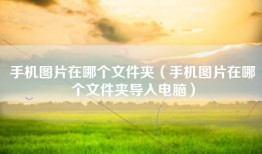 手机图片在哪个文件夹（手机图片在哪个文件夹导入电脑）
