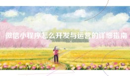 微信小程序怎么开发与运营的详细指南