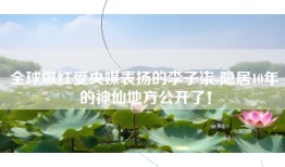 全球爆红受央媒表扬的李子柒-隐居10年的神仙地方公开了！