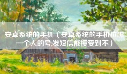 安卓系统的手机（安卓系统的手机拉黑一个人的号,发短信能接受到不）