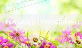 手机空白怎么打（手机怎样打出空白）