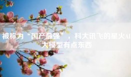 被称为“国产最强”，科大讯飞的星火AI大模型有点东西