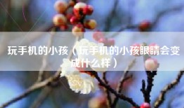 玩手机的小孩（玩手机的小孩眼睛会变成什么样）