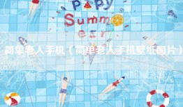 简单老人手机（简单老人手机壁纸图片）