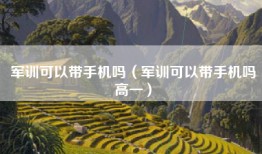 军训可以带手机吗（军训可以带手机吗高一）