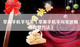苹果手机手写笔（苹果手机手写笔迹粗细调整方法）