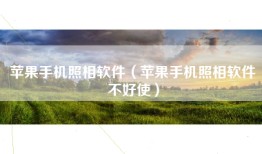 苹果手机照相软件（苹果手机照相软件不好使）