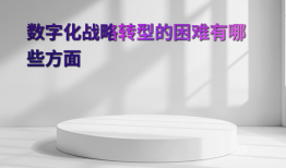 数字化战略转型的困难有哪些方面