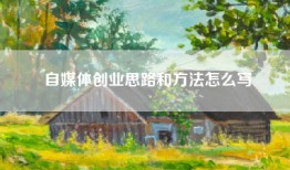 自媒体创业思路和方法怎么写